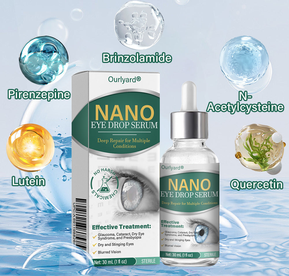 👩‍⚕️Oční kapky Ourlyard® Nano, sérum ✅Schváleno FDA (vhodné pro presbyopii, syndrom suchého oka, glaukom a kataraktu) 👀