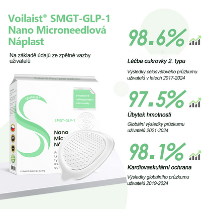 🍏Voilaist® SMGT-GLP-1 Nano Microneedlová Náplast ⏰ (Bezbolestná, dlouhotrvající, zaměřená na řešení cukrovky, obezity a kardiovaskulárních onemocnění)