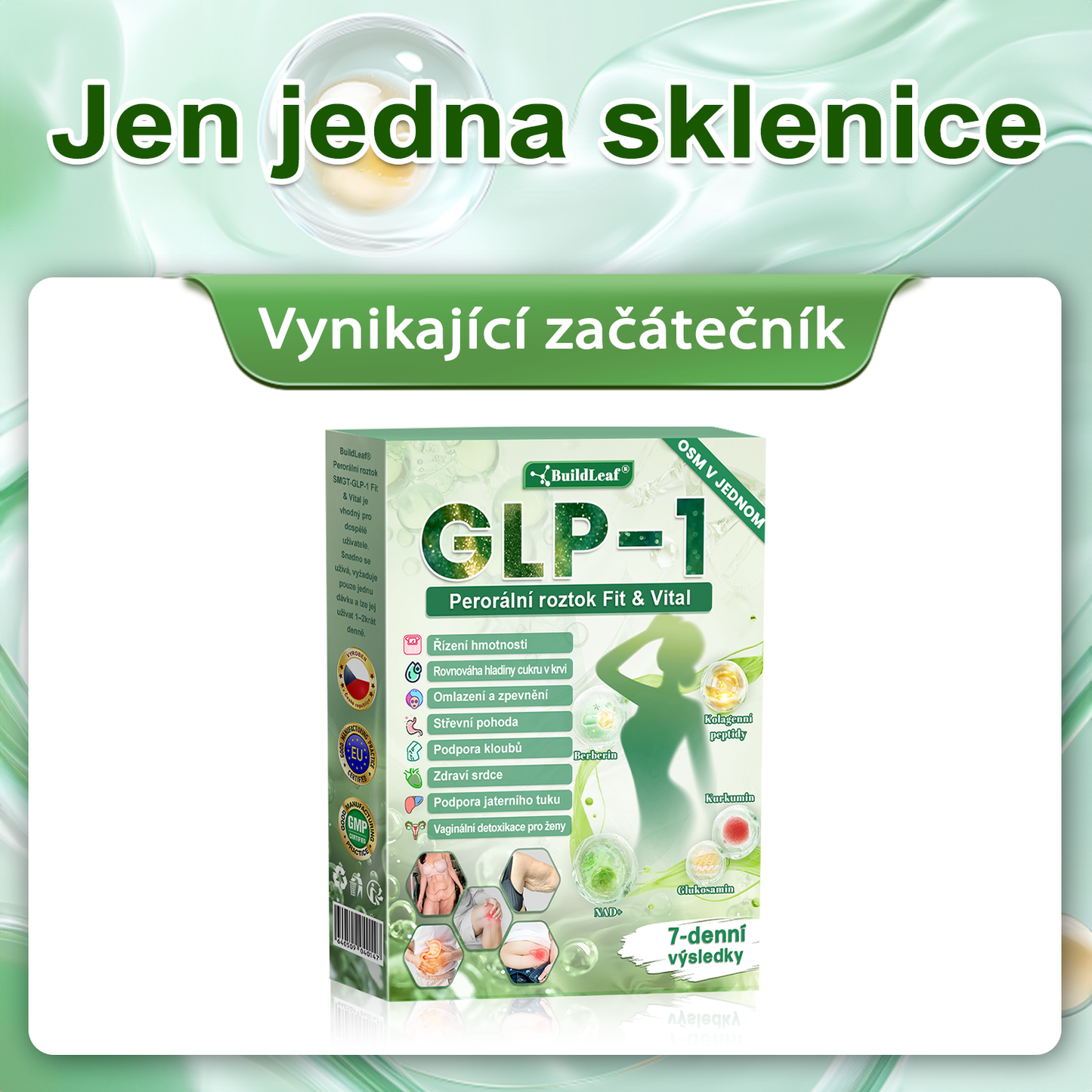 🌿 Oficiální obchod ČR | BuildLeaf® GLP-1 8-v-1 Fit & Vital Řešení (Jednou denně, viditelné změny za 7 dní) ✅ Obezita, kardiovaskulární zdraví, cukrovka, spánková apnoe, zdraví střev, problémy se klouby a další.