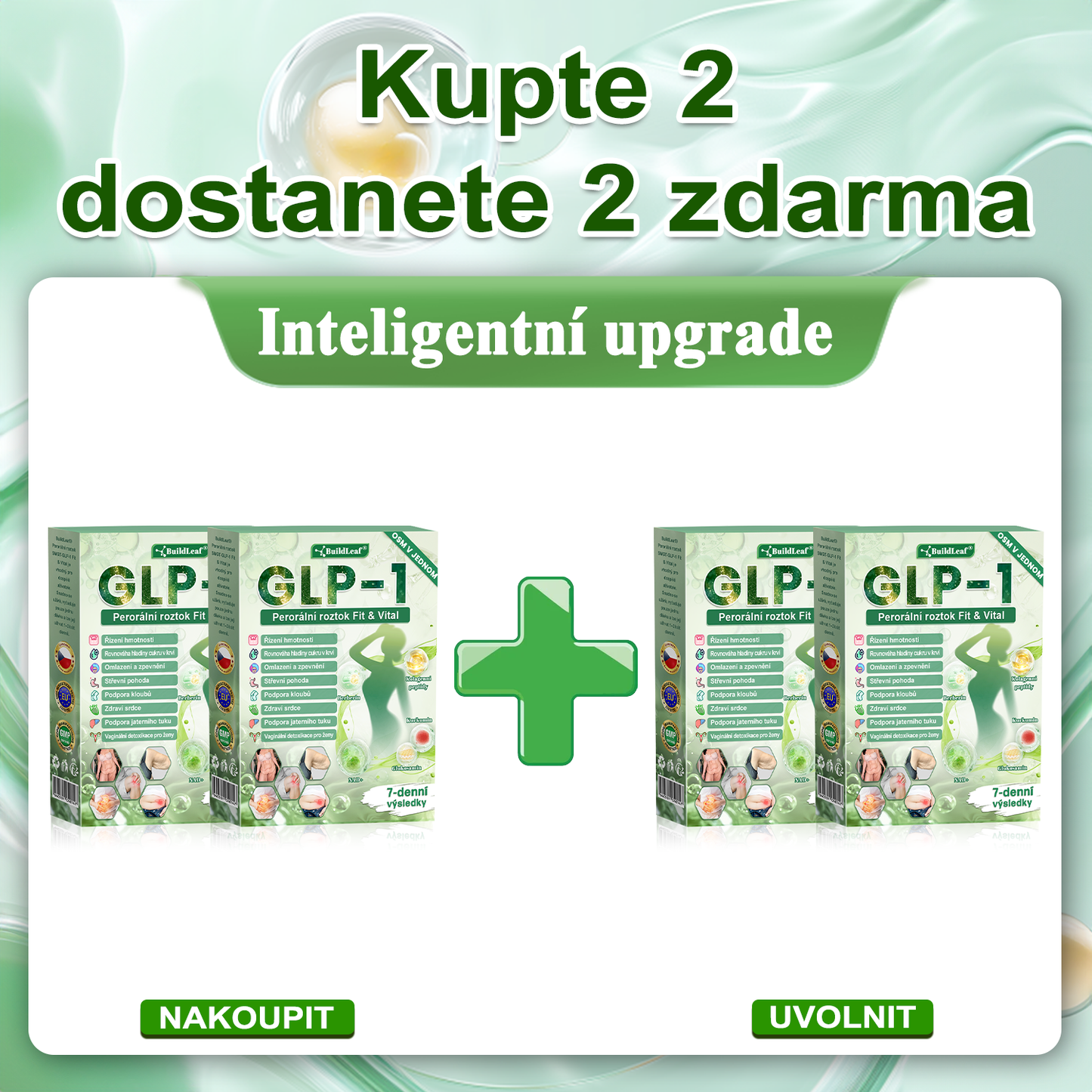 🌿 Oficiální obchod ČR | BuildLeaf® GLP-1 8-v-1 Fit & Vital Řešení (Jednou denně, viditelné změny za 7 dní) ✅ Obezita, kardiovaskulární zdraví, cukrovka, spánková apnoe, zdraví střev, problémy se klouby a další.