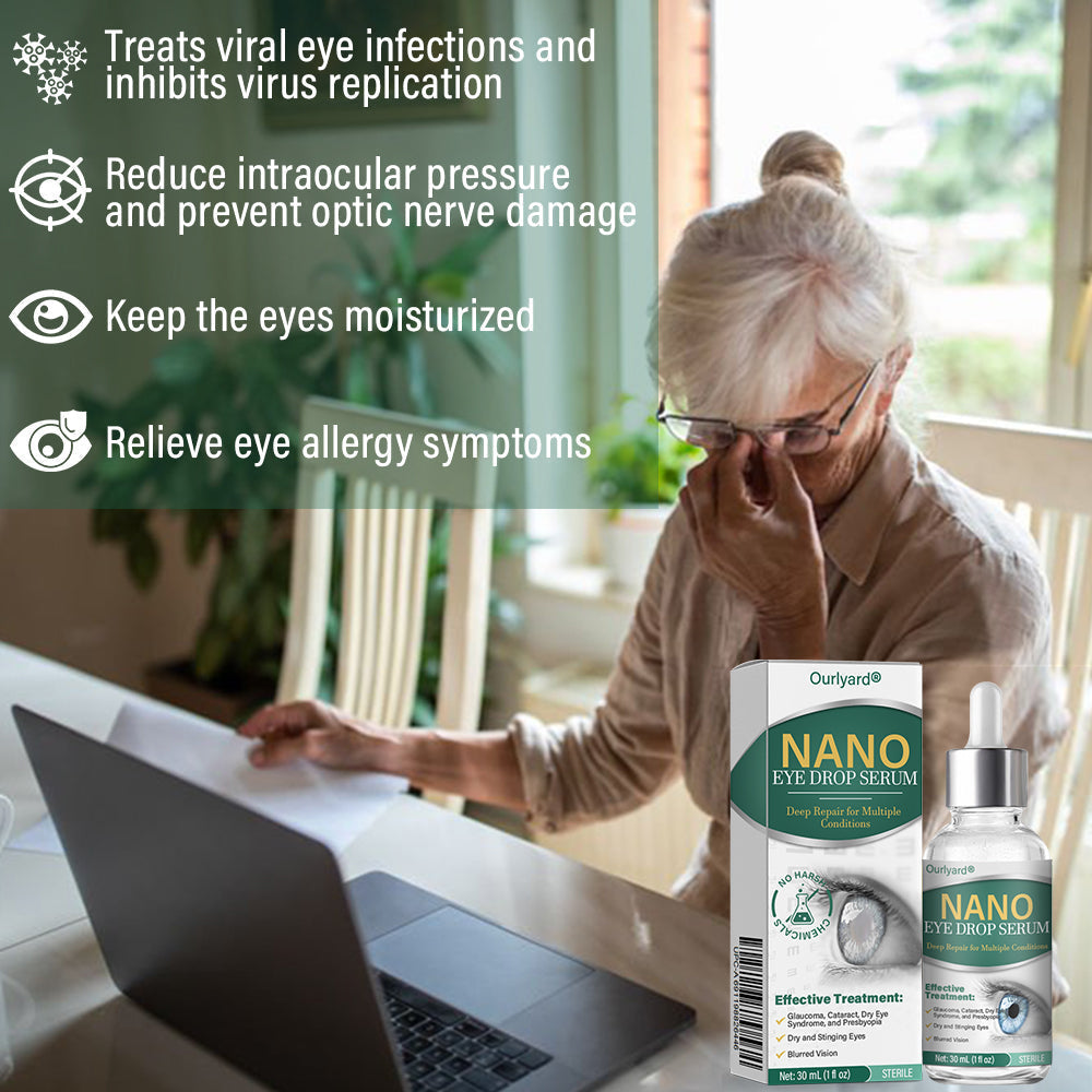 👩‍⚕️Oční kapky Ourlyard® Nano, sérum ✅Schváleno FDA (vhodné pro presbyopii, syndrom suchého oka, glaukom a kataraktu) 👀