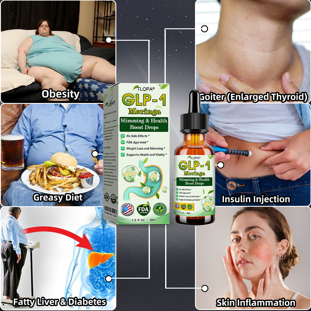 HHVB® GLP-1 Slimming & Health Boost Drops | Spalovač tuků potravinářské kvality (Vyvinuto společností The Obesity Society)